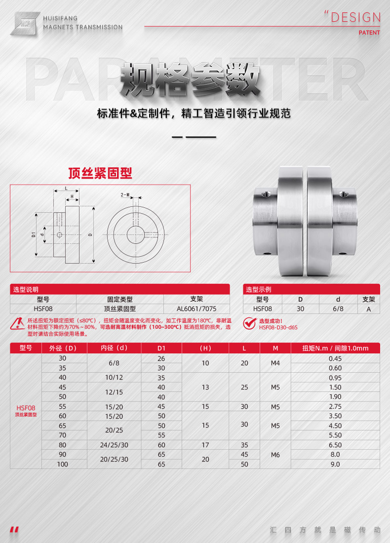 涡流磁力耦合器 HSF08